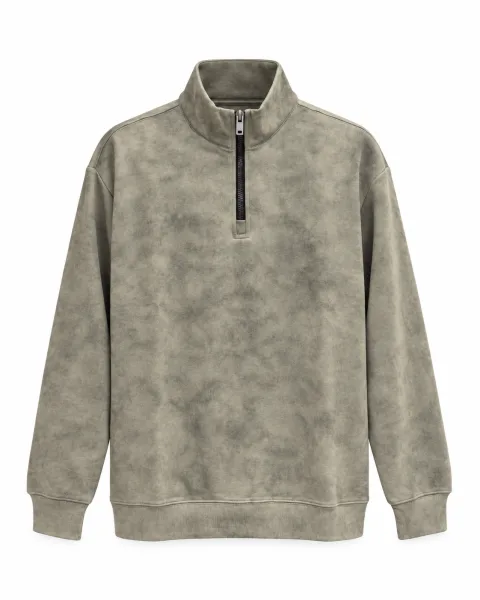 Men's Half-Zip Mock Neck Sweatshirt - Style 9101 - alternate view