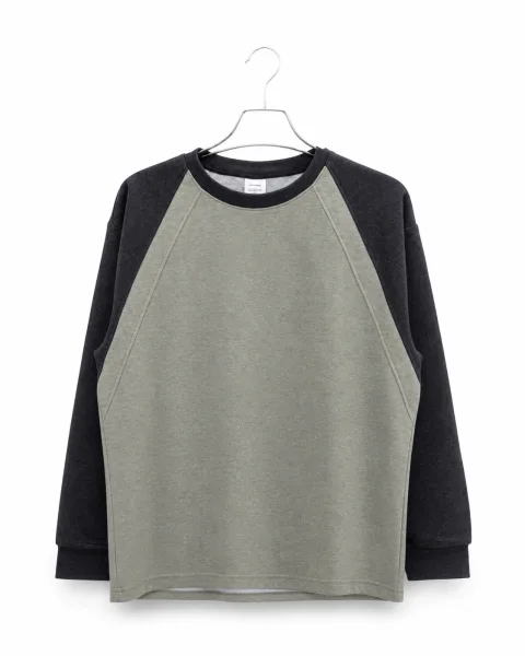 Men's Color-Block Raglan Crewneck Sweatshirt - Style 9129 - alternate view