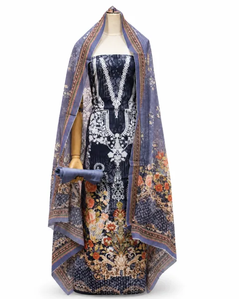 Zam Zam Navy White Lacework Floral