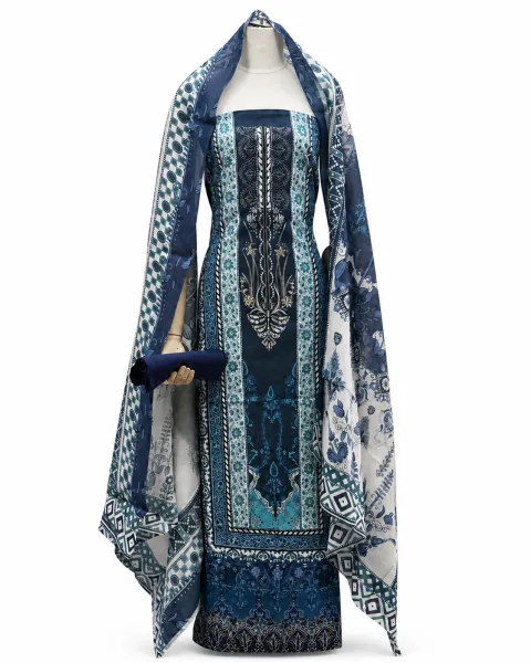 Zam Zam Blue Teal Geometric White
