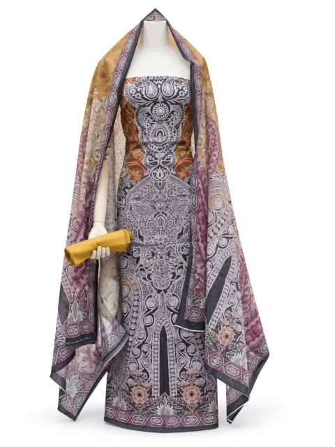 Zam Zam Grey Mauve Mandala Paisley - বিকল্প ছবি