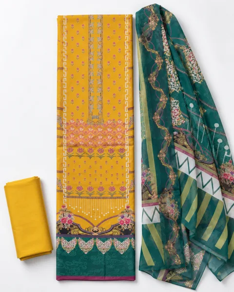 Zam Zam Yellow Booti Green