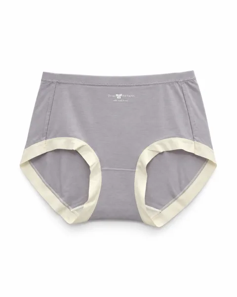 Women's Gray with cream trim Panty