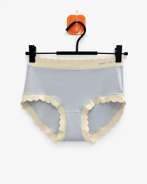 Women's Gray with Beige trim Panty