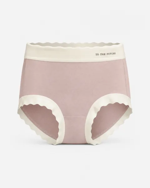 Women's Assorted Multi-Color 4-Piece Moisturizing Two-Tone High-Waist Panty Pack