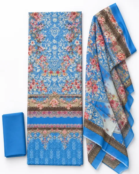 Zam Zam Sky Blue Ornate Multicolor