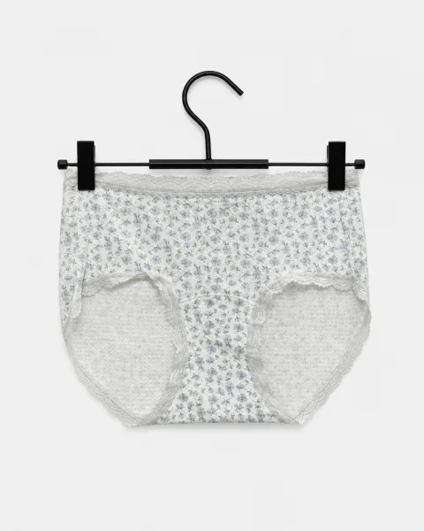 Women's Floral Lace-Trim Briefs - Style 6184