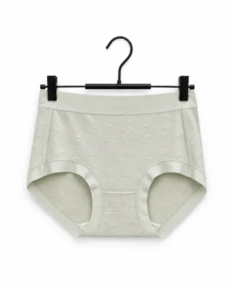 Women's Textured Comfort High-Waist Briefs - Style 507 - alternate view