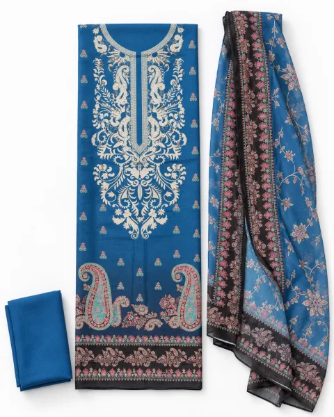 Zam Zam Blue Damask Pink Paisley