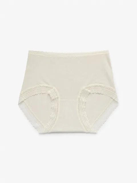 Women's Lace-Trim High-Waist Briefs - Style U80029 - alternate view