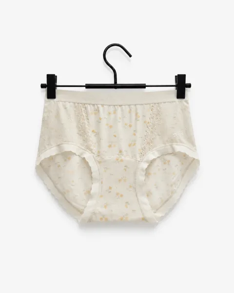 Women's Floral Mesh-Panel High-Waist Briefs - Style 6156 - alternate view