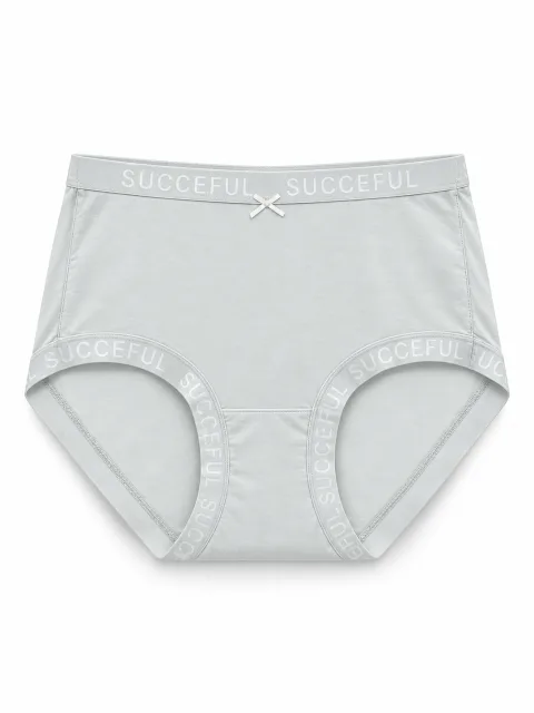 Women's Smooth High-Waist Briefs with Logo Trim - Style 33016