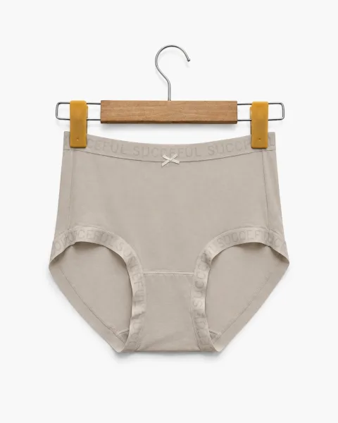 Women's Smooth High-Waist Briefs with Logo Trim - Style 33016 - alternate view