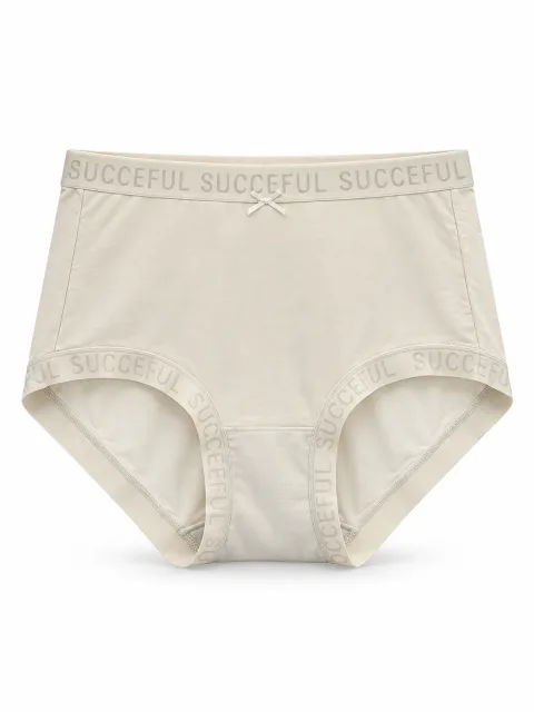 Women's Smooth High-Waist Briefs with Logo Trim - Style 33016 - alternate view