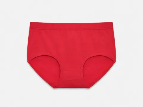 Women's 32-Gauge Melange Mid-Rise Briefs with Contrast Waist - Style 2092 - alternate view