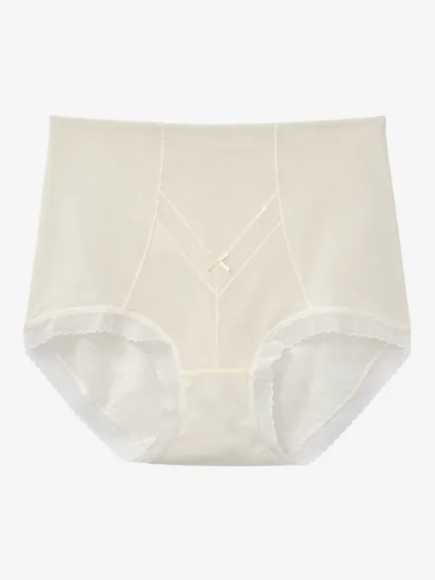 Women's High-Waist Sheer-Mesh Shaping Briefs with V-Panel - Style 1036 - alternate view