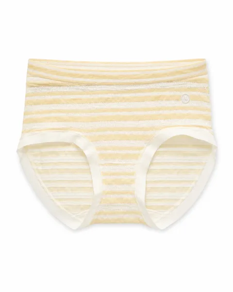 Women's Sheer-Stripe High-Waist Briefs - Style 9345 - alternate view