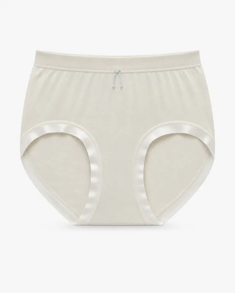 Women's Smooth Bow-Detail High-Waist Briefs - Style 2093 - alternate view