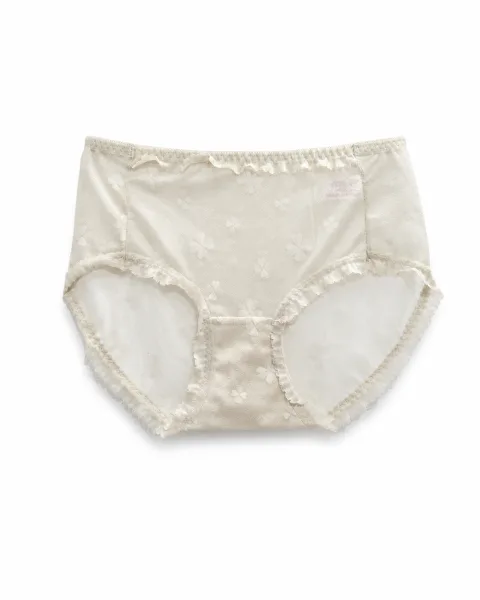 Women's Floral Mesh Mid-Rise Briefs - Style 9502