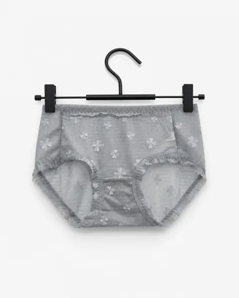 Women's Floral Mesh Mid-Rise Briefs - Style 9502 - alternate view