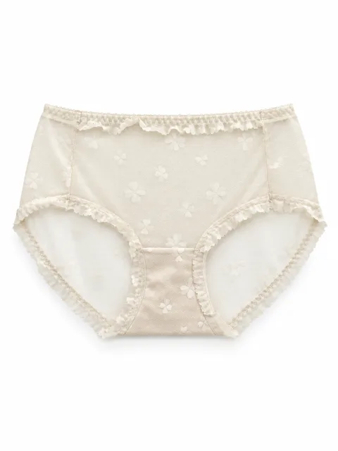Women's Floral Mesh Mid-Rise Briefs - Style 9502