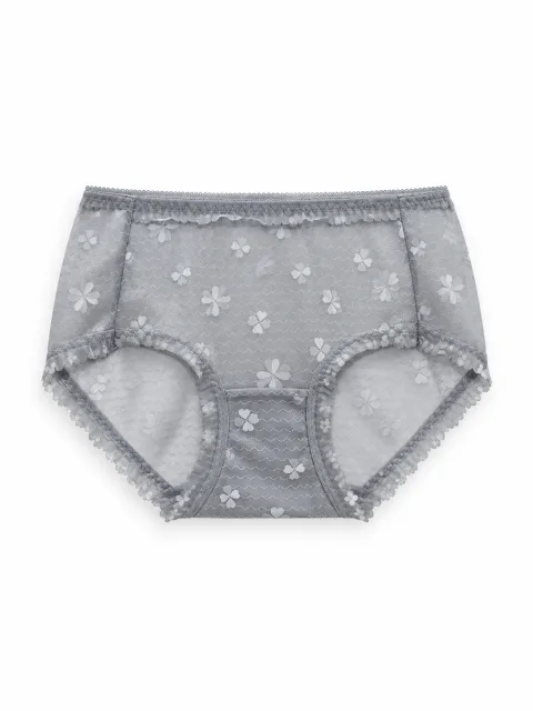 Women's Floral Mesh Mid-Rise Briefs - Style 9502 - alternate view