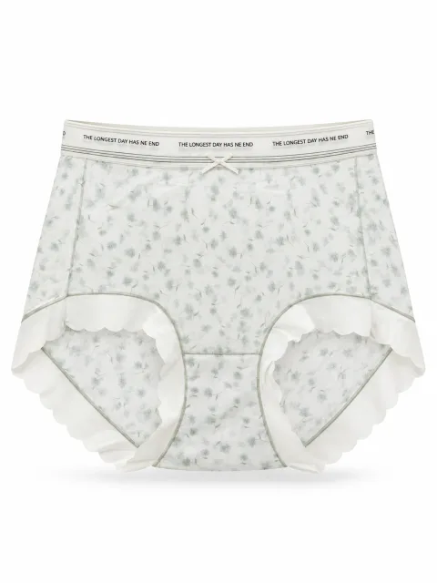 Women's Floral Ruffle-Trim Briefs - Style 33031 - বিকল্প ছবি