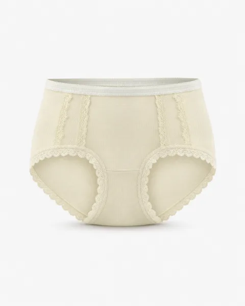 Women's Lace-Trim Comfort Briefs - Style 2133