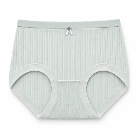 Women's Bow-Detail Ribbed High-Waist Briefs - Style 6621 - alternate view