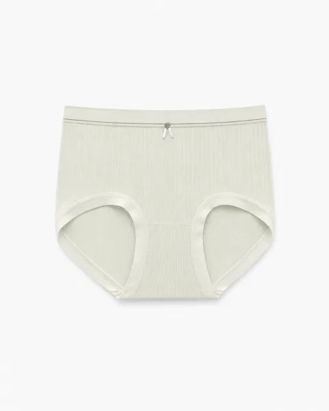 Women's Bow-Detail Ribbed High-Waist Briefs - Style 6621