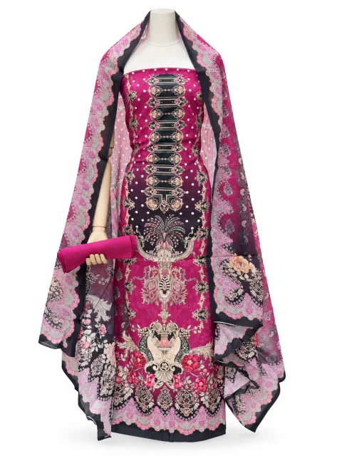 Zam Zam Magenta Ornate Scallop Edge - বিকল্প ছবি