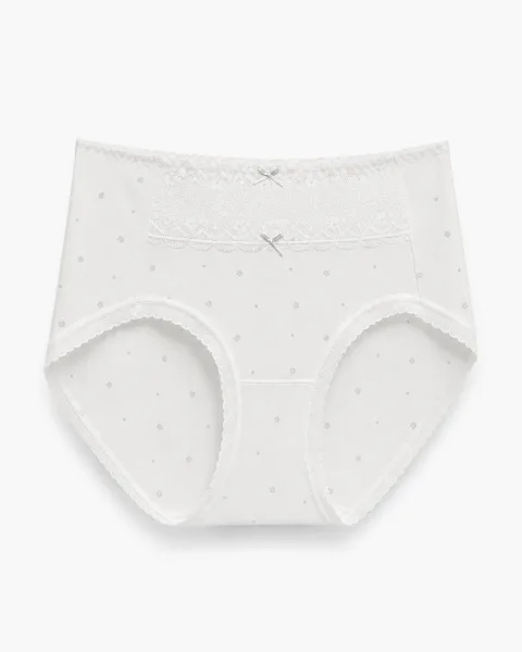 Women's Lace-Panel Printed Briefs - Style 5171 - alternate view