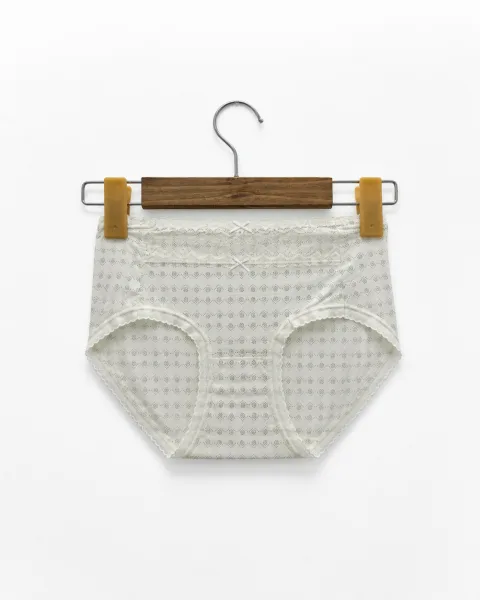 Women's Lace-Panel Printed Briefs - Style 5171