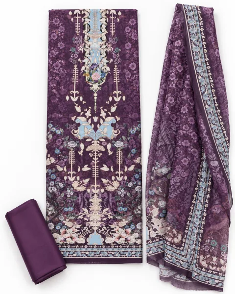 Zam Zam Plum Floral Arabesque