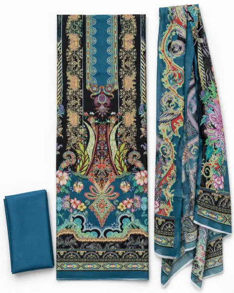 Zam Zam Teal Scrollwork Tapestry