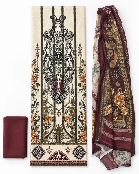 Zam Zam Ivory Damask Column - alternate view