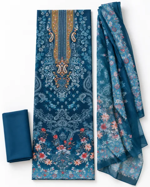 Zam Zam Teal Midnight Garden