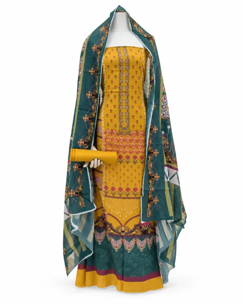 Zam Zam Mustard Lotus Border - alternate view
