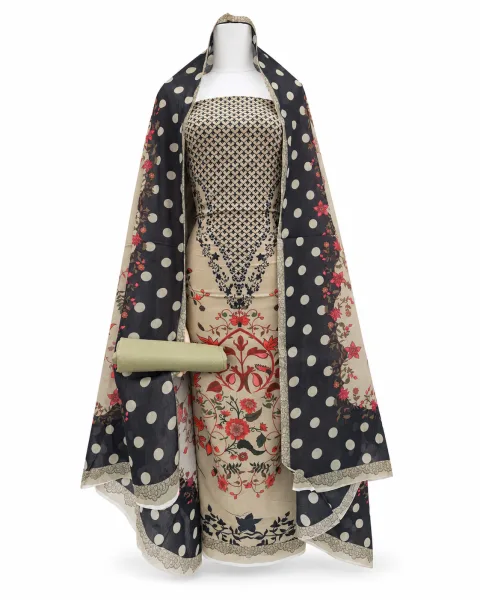 Zam Zam Beige Polka Rose - alternate view