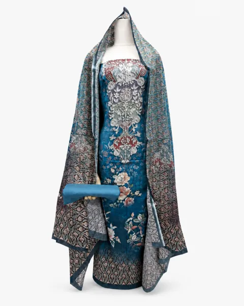 Zam Zam Silver Floral Crest