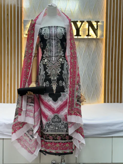 Zam Zam Black Pink Ornate Paisley