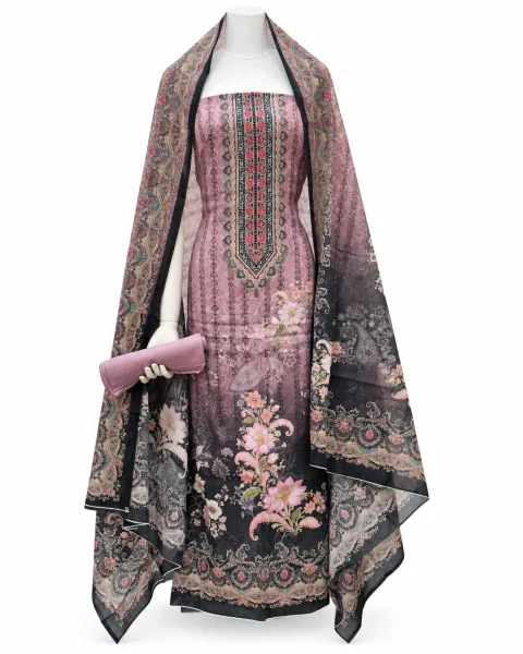 Zam Zam Mauve Geometric Floral Border - বিকল্প ছবি