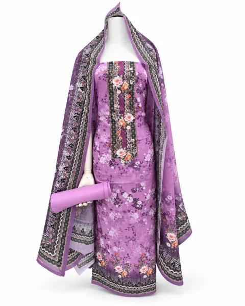 Zam Zam Lilac Floral Trellis - alternate view