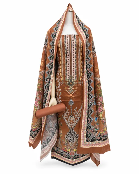 Zam Zam Rust Tribal Vine - alternate view