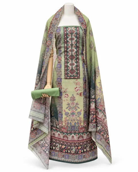 Zam Zam Sage Green Mughal Ornate - বিকল্প ছবি