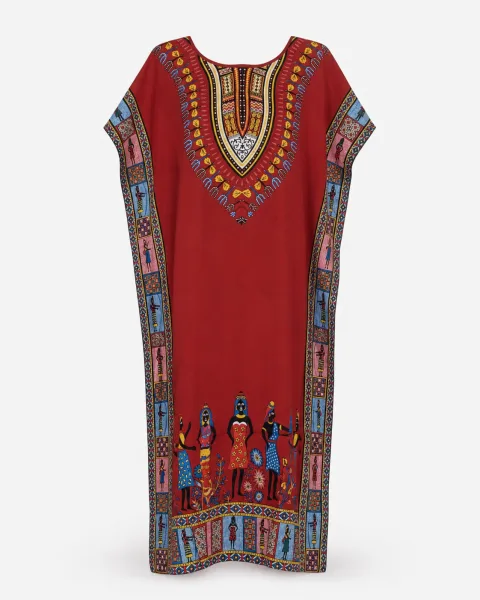 Kaftan Dashiki Print Dress - alternate view